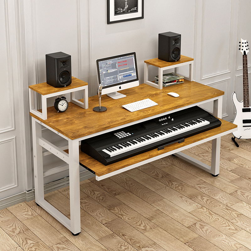 编曲桌工作台简约l现代电子琴桌电钢琴音乐调音录音棚家用琴架琴