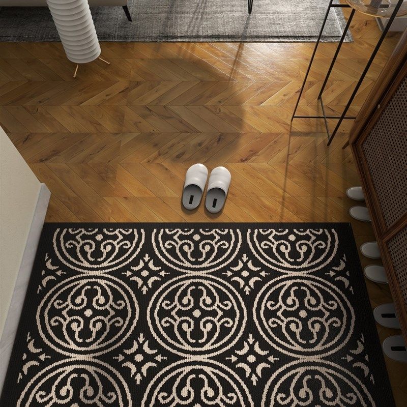 美式家用复古入户地垫双层编织玄关门除尘脚垫子防滑耐磨耐脏地毯,居家布艺,入户地垫,淘宝优惠券,粉丝福利购,淘宝优惠卷