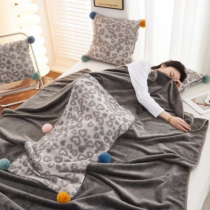 纯色抱枕被子两用午睡空调毯车载午休G被沙发靠垫学生宿舍枕头被