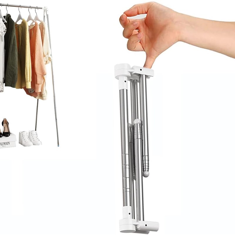便携式旅行晾衣架k可折叠衣架舞蹈露营干燥房车室内外落地迷你衣