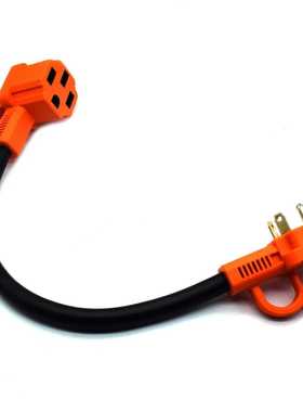 热销房车电源橙色4孔转换插头 TT30A转50A美式房车适配器延长线