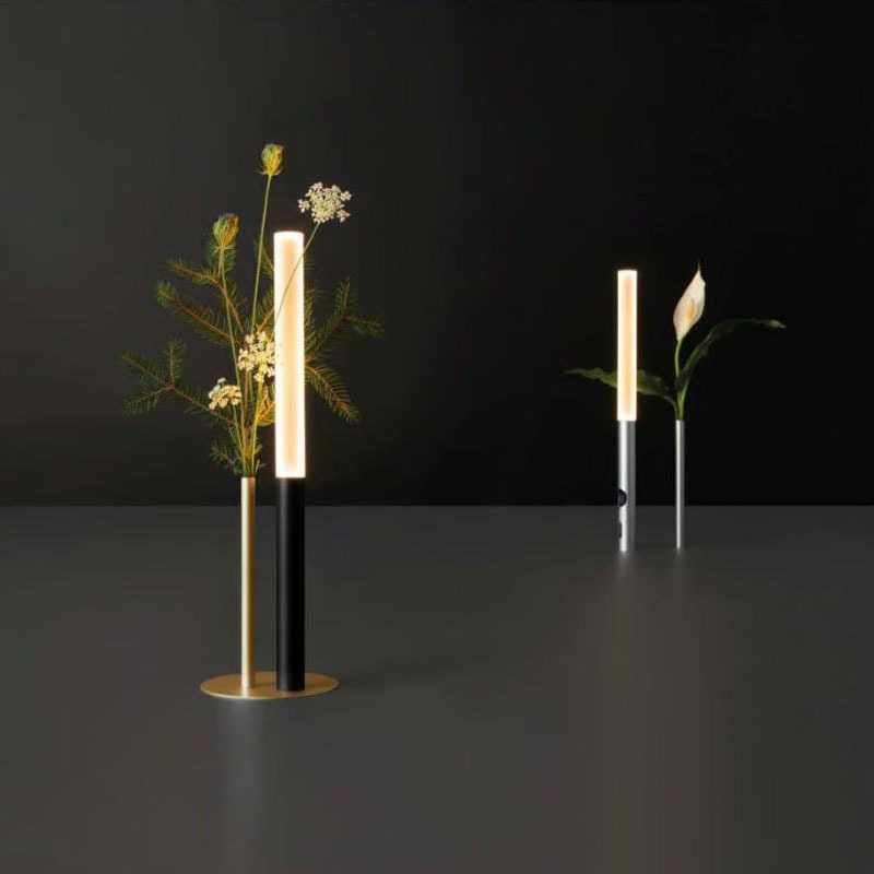 简约现代植物台灯个性书桌办公桌茶几可插花绿植氛围感照明两用灯