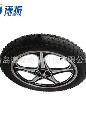 20x3.0橡胶充气轮胎 棕榈采摘车轮子 20寸铝合金轮毂