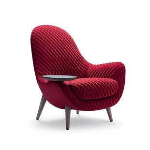 意大利轻奢设计师poliform休闲椅客厅家用布艺单人沙发椅阳台椅子