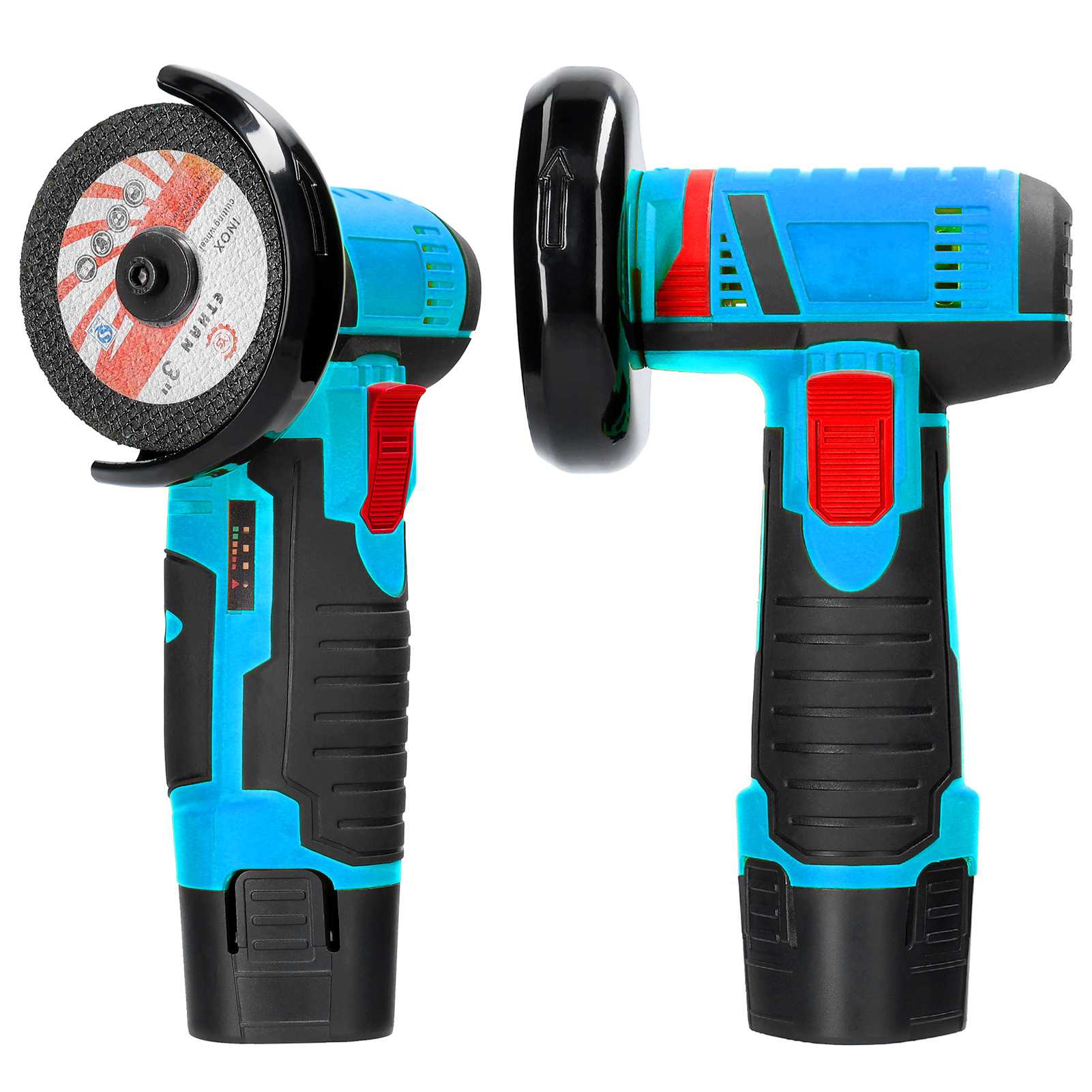 12V锂电3寸75mm小角磨机砂轮机打磨机切割机电动切割机迷你手持式