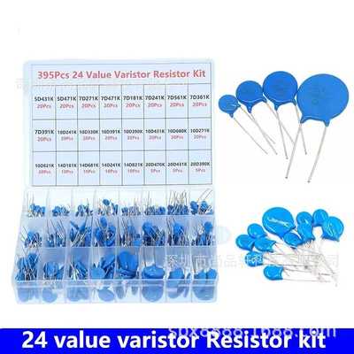 395PCS 24种阻值高压瓷片电容 5D431K-20D390K瓷片包套装