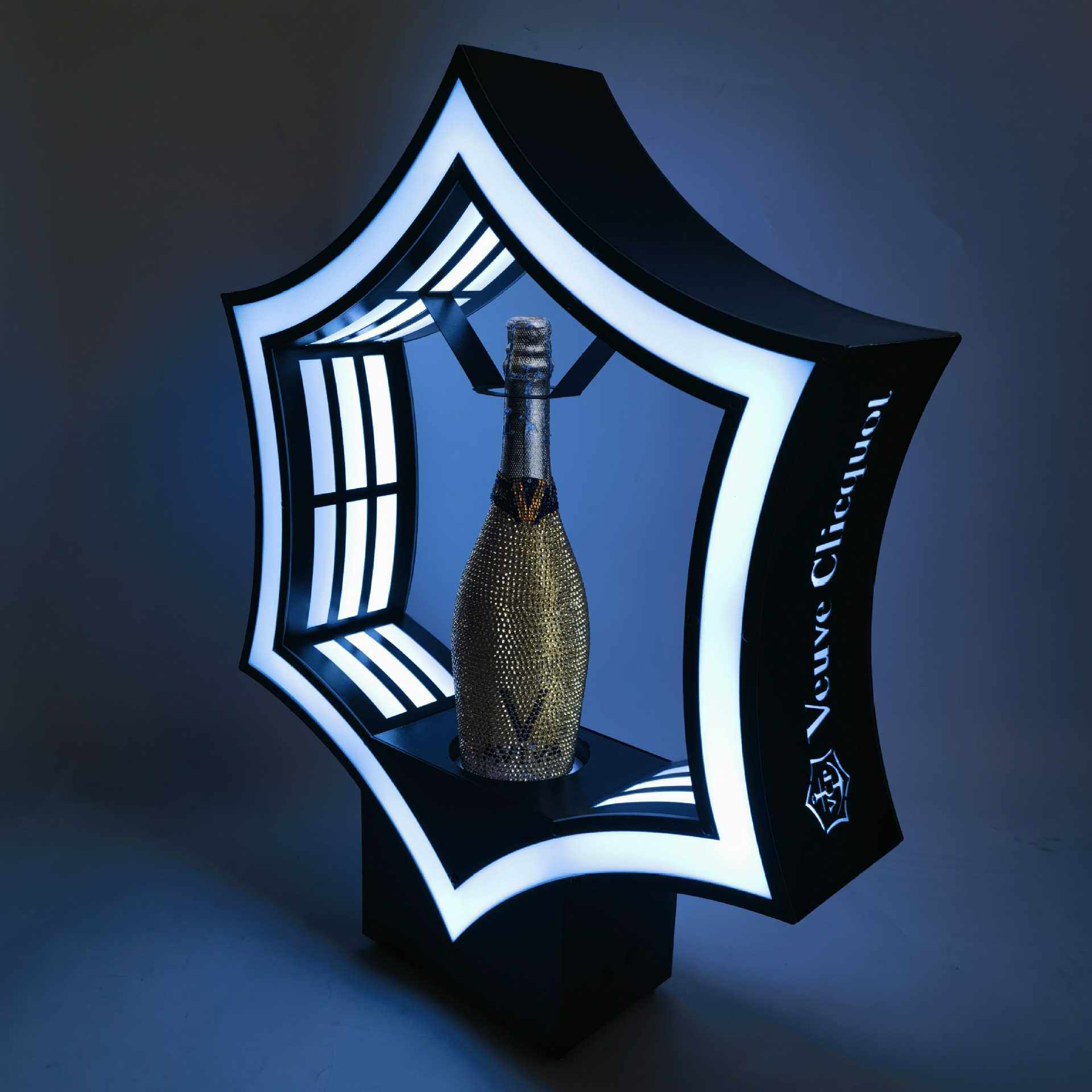 跨境款发光酒托洋酒展示架酒座ledbottlepresenter时尚夜光酒瓶