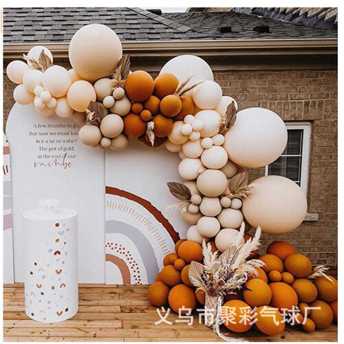 跨境新款网红莫兰迪色气球婚礼生日派对店铺开业装饰布置用品