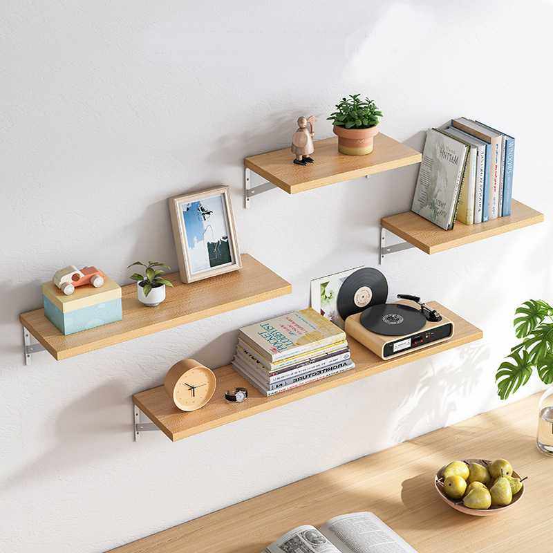免打孔墙上置物架实木搁板免钉收纳置物板墙壁挂一字隔板书架墙面,3C数码配件,摄像机配件,淘宝优惠券,粉丝福利购,淘宝优惠卷