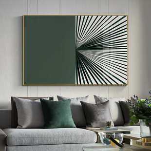 现代简约客厅装 饰画建筑视角空间感工业风黑白壁画沙发背景墙挂画