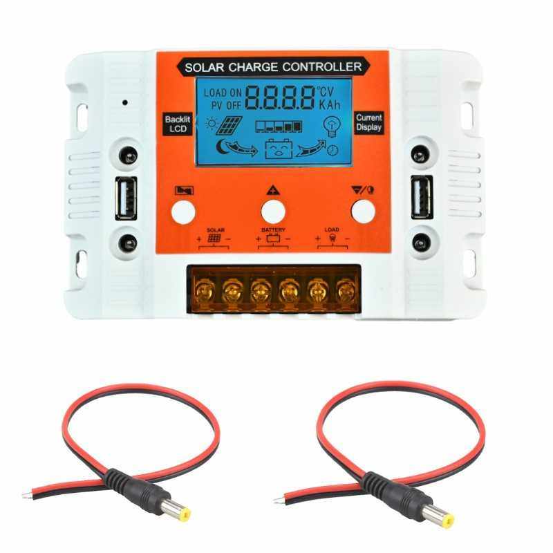 带电流背光显示12V24V30A太阳能控制器带DC光伏太阳能充电控制器