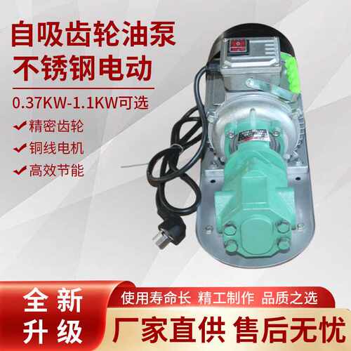 工厂齿轮泵耐高温不锈钢电动高粘度 柴油食用油220V380V转子泵