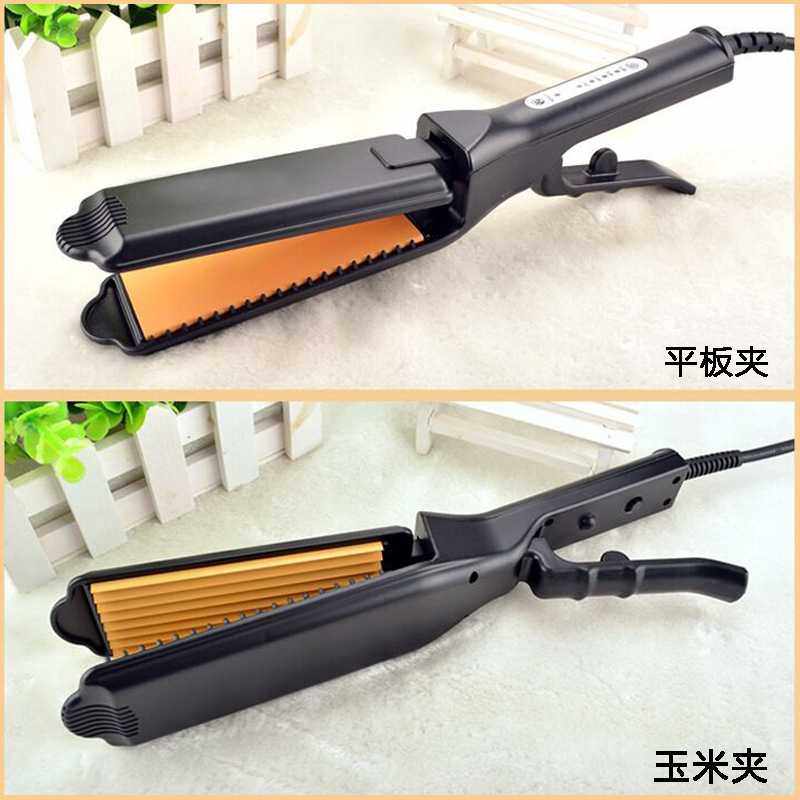 韩国玉米烫直发器换板夹拉直两用小卷发棒理发店陶瓷烫家用美发器