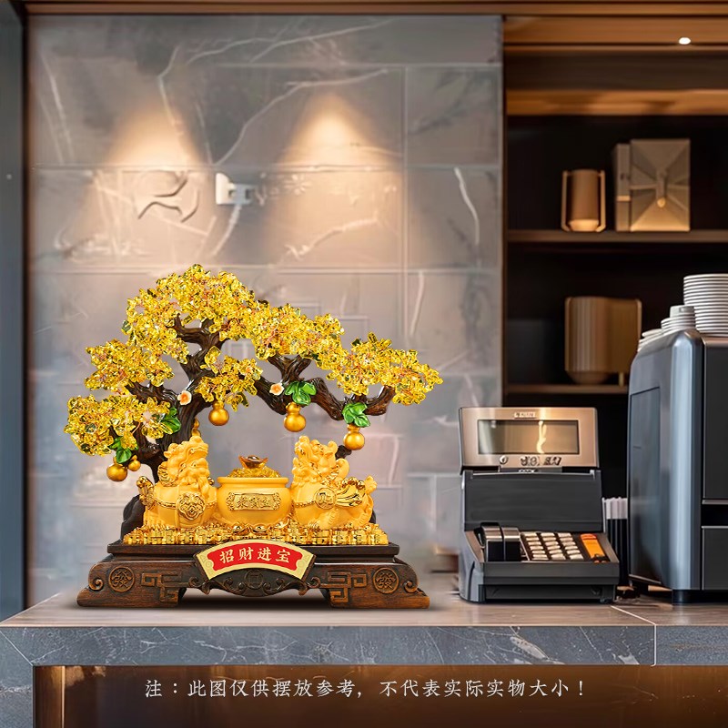 发财树貔貅聚宝盆摆件招财店铺公司前台收银台装R饰品开业乔迁礼