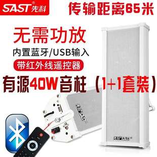 先科 音箱廣播喇叭 ST501音柱有源藍牙音響室外防水戶外商用壁掛式