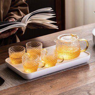 玻璃功夫茶q具套装 2025新款 家用简约耐热泡茶壶茶杯办公室会客喝