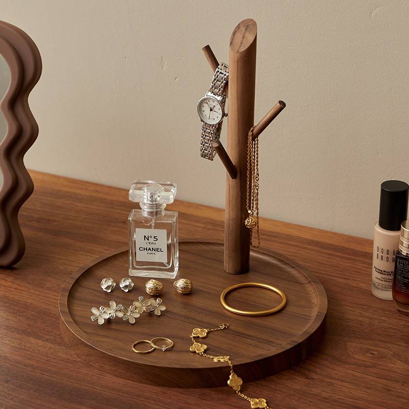 门口钥匙收纳盒创意摆件桌面玄关鞋柜置物架木质进门挂口罩钥匙架