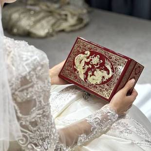 平遥漆盒螺钿镶嵌 高奢新婚订婚三金五金首饰盒收纳盒国风礼物