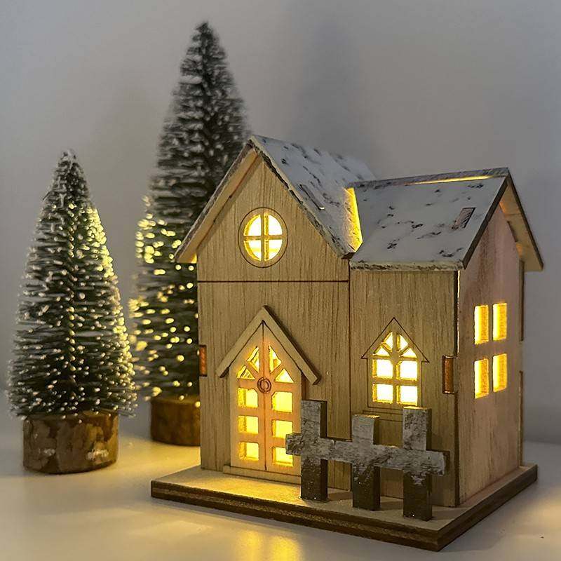 圣诞树雪屋雪人彷真摆件装饰拍照道具橱窗弱电箱礼物节日桌面雪松