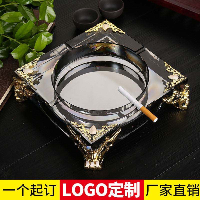 水晶烟灰缸欧式奢华高档创意个性家用客厅大号KTV宾馆酒店烟缸