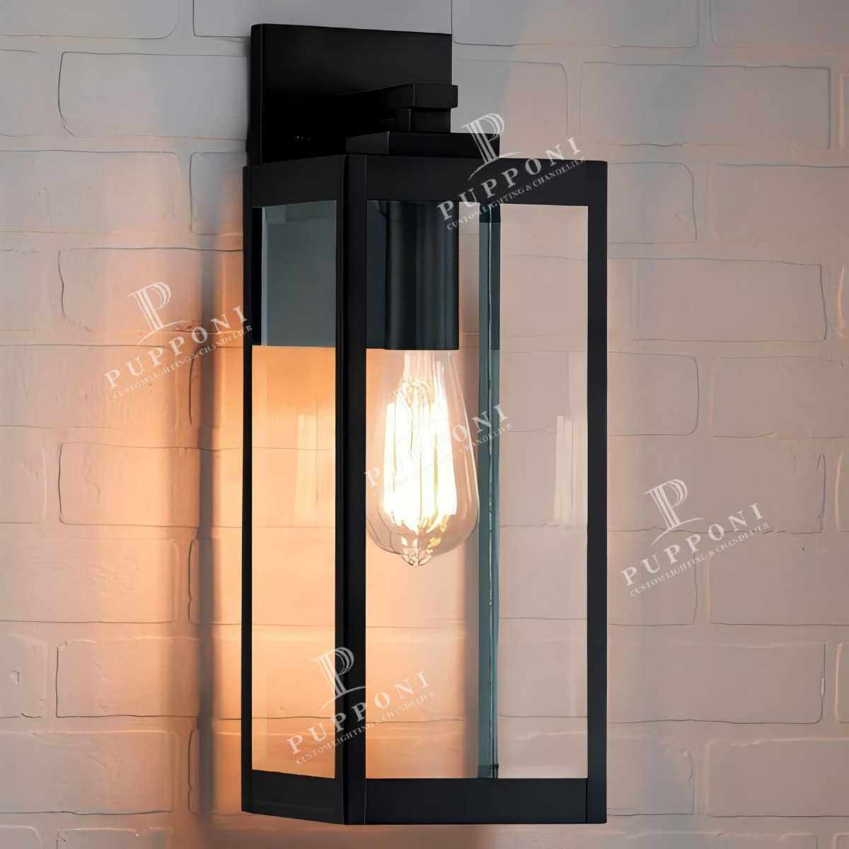 跨境黑色美式户外庭院防水壁灯阳台露台走廊室外大门花园门口壁灯