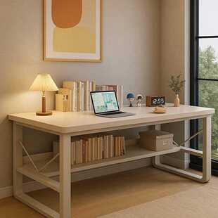 书桌书架一体家用学生书柜学习桌写字桌小户型卧室写字桌窄桌靠墙