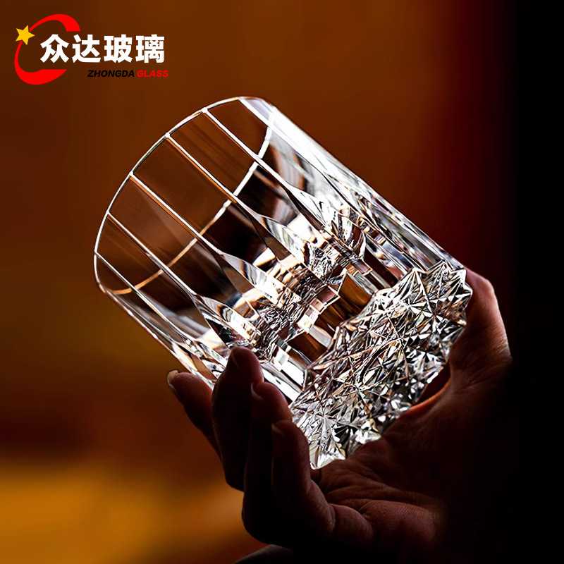 江户切子星芒杯手工雕刻水晶杯高档烈酒洋酒杯家用威士忌杯礼盒装