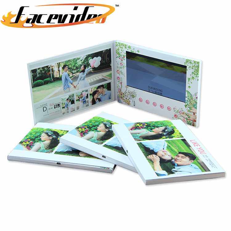 7寸LCD高清屏视频播放器电子纪念册婚礼请柬情人节邀请函视频贺卡