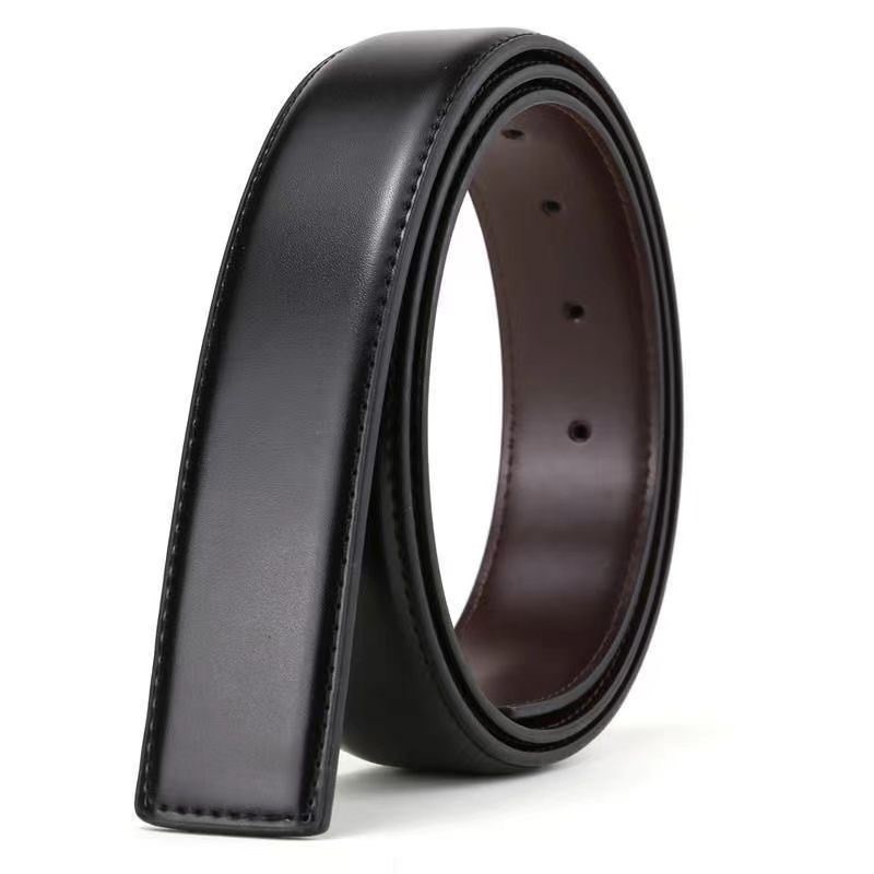 双面不带头皮带j男真皮无头无扣带纯带身牛皮无扣3.4cm腰带条