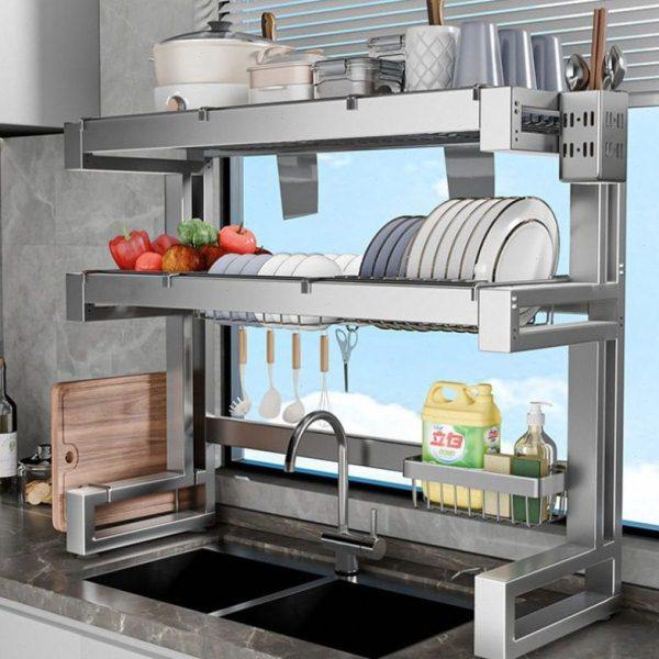 厨房置物架不锈钢沥水架台面洗碗槽放碗水池多功能沥水碗碟收纳架,厨房/烹饪用具,水槽置物架,淘宝优惠券,粉丝福利购,淘宝优惠卷