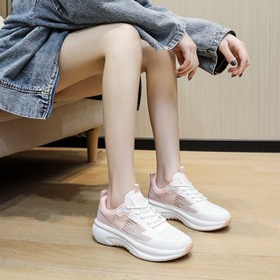 夏季 运动鞋 2025爆款 女鞋 软E底防滑超轻学生跑步运动休闲网 小白鞋