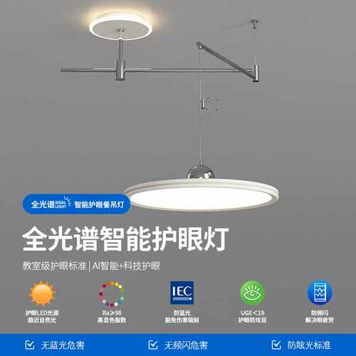 北欧风餐厅吊灯高级感法式极简2024新款飞碟吧台灯餐桌灯中山灯具