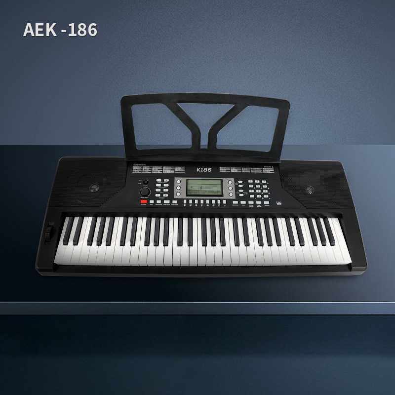 跨境爱尔科英文版电子琴61键儿童成年便携式多功能标准钢琴键