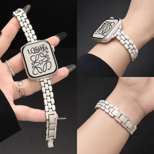 靓戴苹果iwatchs11表带椭圆瓷珠