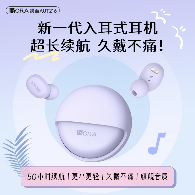 【原创】新入耳式无线蓝牙耳机女2025新款久戴不痛超长续航大电量