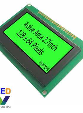 2.7寸oled模块12864绿光128*64高亮液晶TW28642270B05黄色128x64