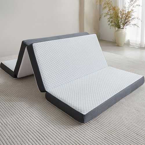 亚马逊四折叠床垫榻榻米垫子高密度海绵垫午休打地铺记忆单人床垫