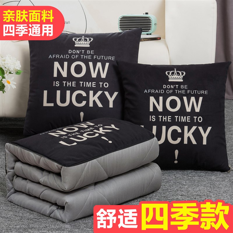 抱枕被子两c用加厚二合一折叠汽车载内枕头办公室午睡空调毯子靠