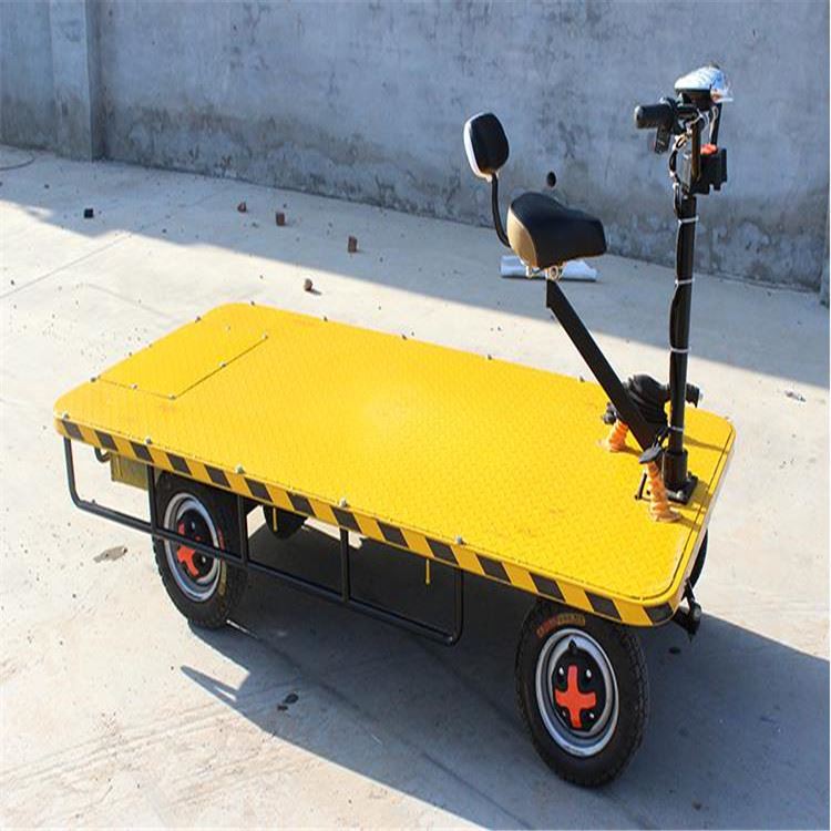 工厂车间搬d运f货物平板车加装护栏手推车 倒骑驴电动四轮车平板