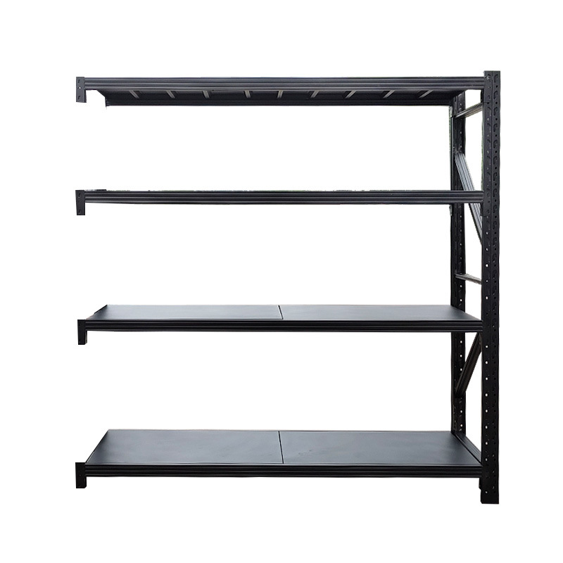 速发黑色货架展示架置物多层仓储库房仓库货N物架快递家用重型置