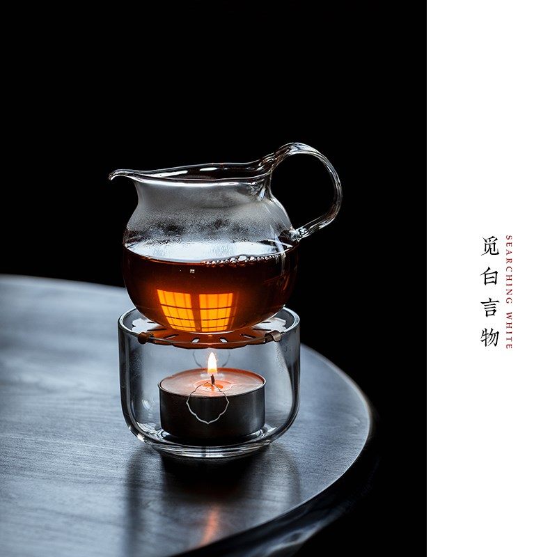 觅白纯手工玻璃公道杯高硼硅耐热分茶器具带把手S柄匀杯吹制茶海