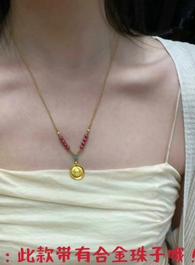 藏拉色波 朱砂 绿松石 纯手工编绳(不含吊坠)#T【带合金珠子款】