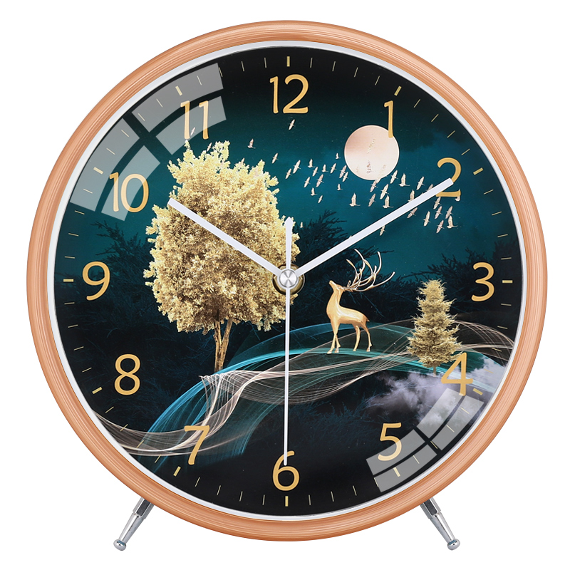 台式钟表座钟客厅家用坐r钟时钟摆件桌面摆钟卧室摆放创意北欧台