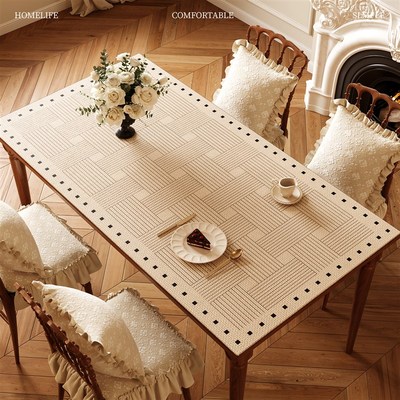 桌布2025新款轻奢高级感免洗防水防油台面餐桌茶几桌垫.桌面保护
