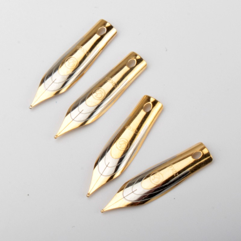 钢笔尖通用尖钢笔可配m套英雄笔尖6006/382钢笔尖大明尖弯头美工