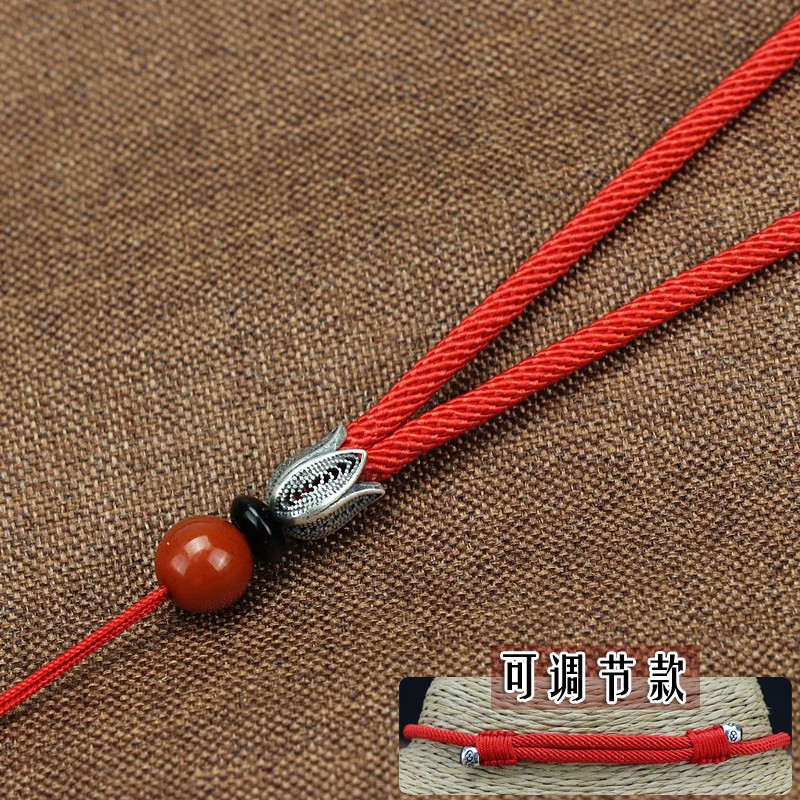 TIFOORR/递福n蜜蜡吊坠挂绳 绿松石挂绳 南红吊坠绳可调节绳男女