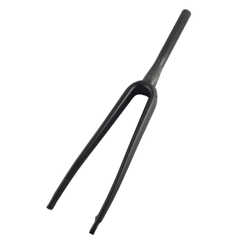 热销全碳纤维公路车前叉q锥管砾石内/外走线瓜全碳快拆碟刹车公路