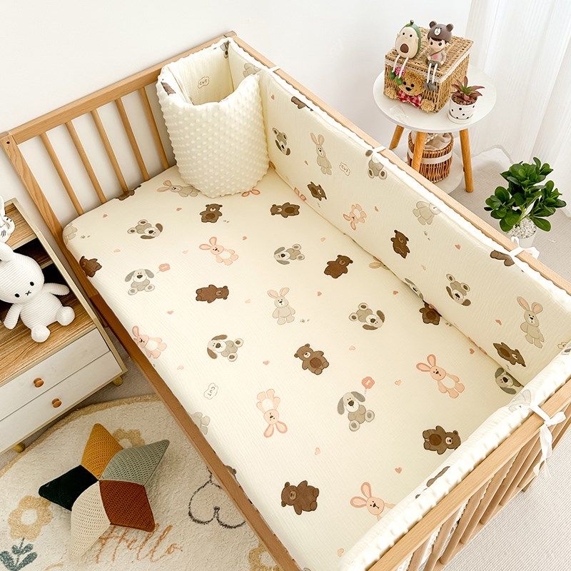 婴儿床床围栏软包防撞拼接床豆豆绒围挡布纯棉儿童宝宝床护栏护边,婴童用品,床围/床靠,淘宝优惠券,粉丝福利购,淘宝优惠卷