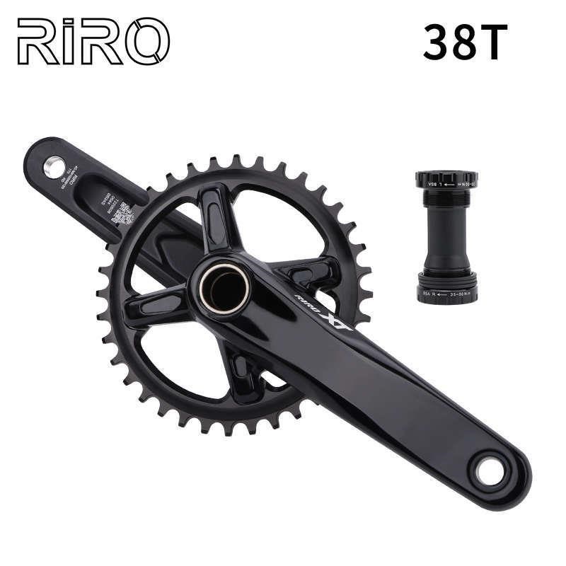 RIRO XT山地自行车中空牙盘正负齿改装单盘10SR/12速炼轮一体曲柄