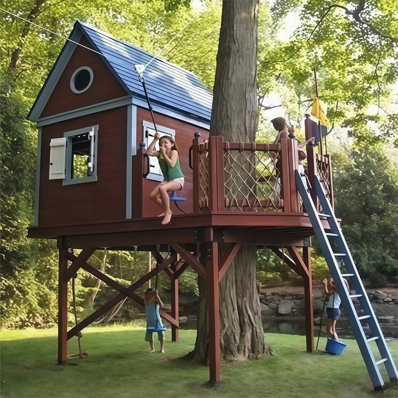 户外大型滑梯攀岩架p秋千组合游乐设备社区多功能健身器材定制